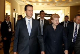 The President and the Minister of Foreign Affairs of Lithuania at the Dan Tel Aviv Hotel picture