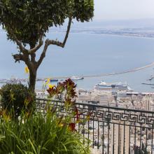 Haifa port and bay